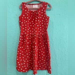 Hanna Andersson Red Polka Dot Dress 120 6/7 pockets